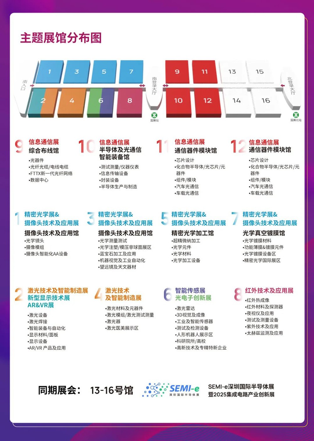 滤光片 中国光博会主题展馆散布图