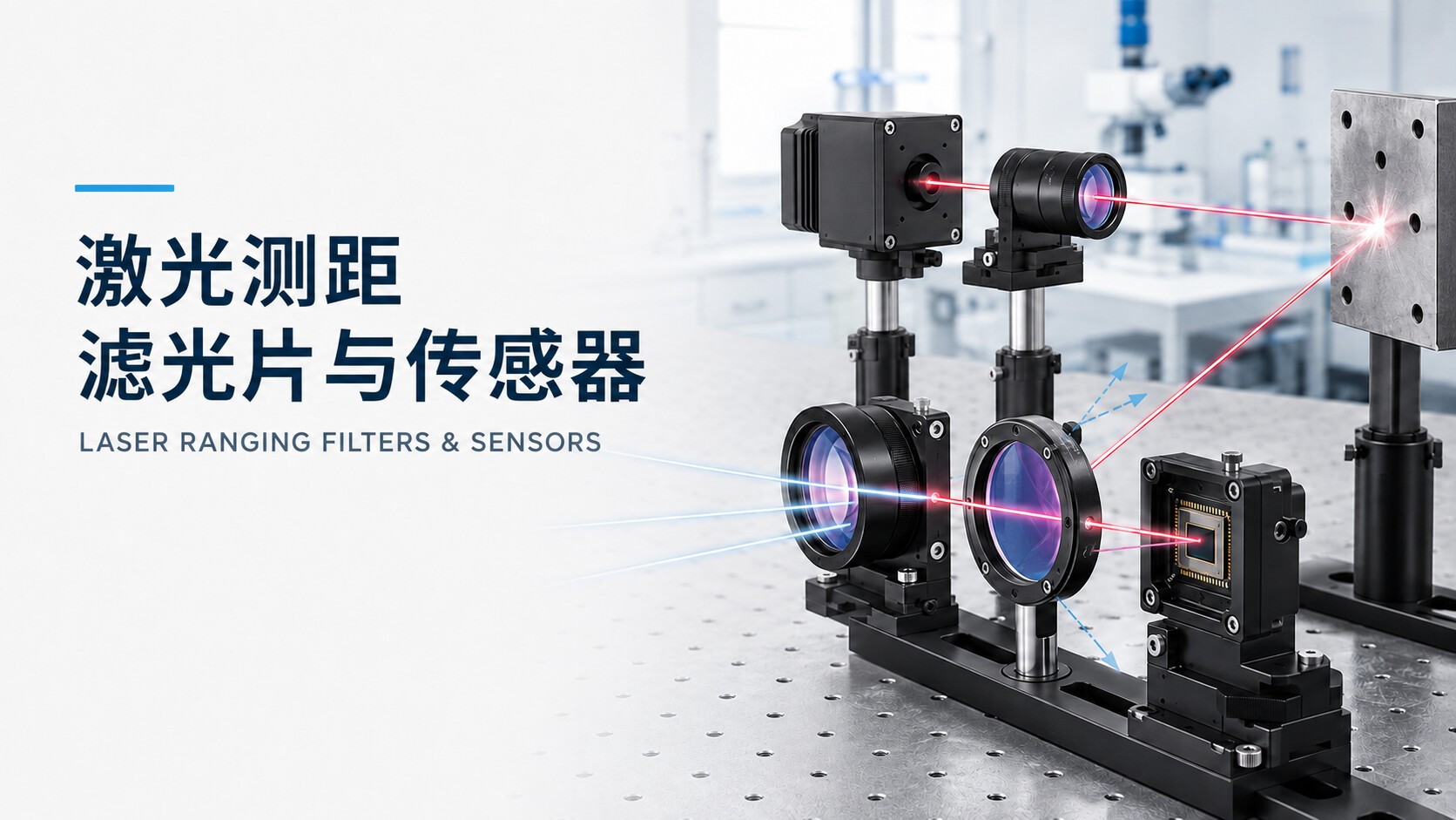 滤光片 激光测距滤光片与传感器接管光路示意图